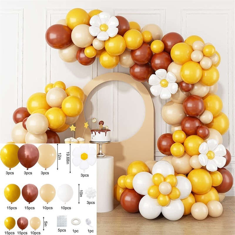 Background Children's Birthday Party Scene Layout Balloon Set