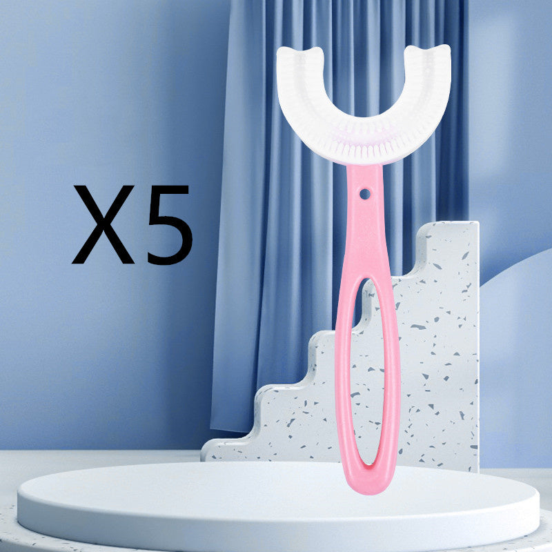 Children's U-shaped Food Grade Soft Rubber Toothbrush