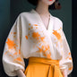 Fashionable Retro High-end Slimming Wear Flab Hiding Shirt Wide-leg Pants Suit Two-piece Set Women