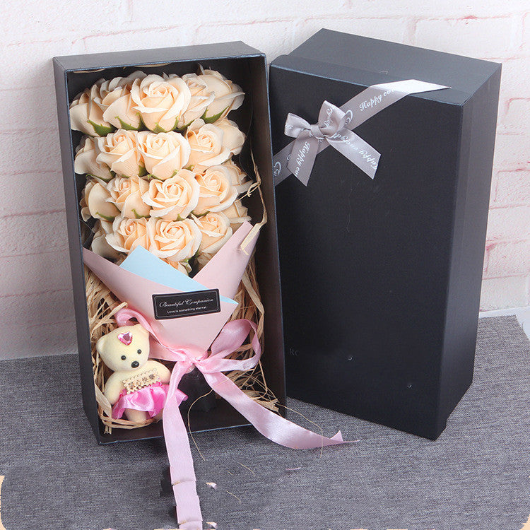 Rose Bouquet Soap Flower Gift Box