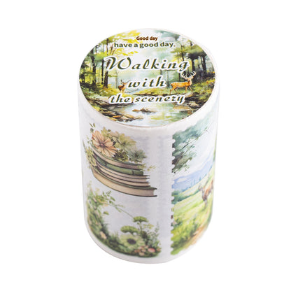 Beautiful Day Tape And Landscape Peer Series Four Seasons Hand Account DIY Decorative Loop Stickers 6 Models