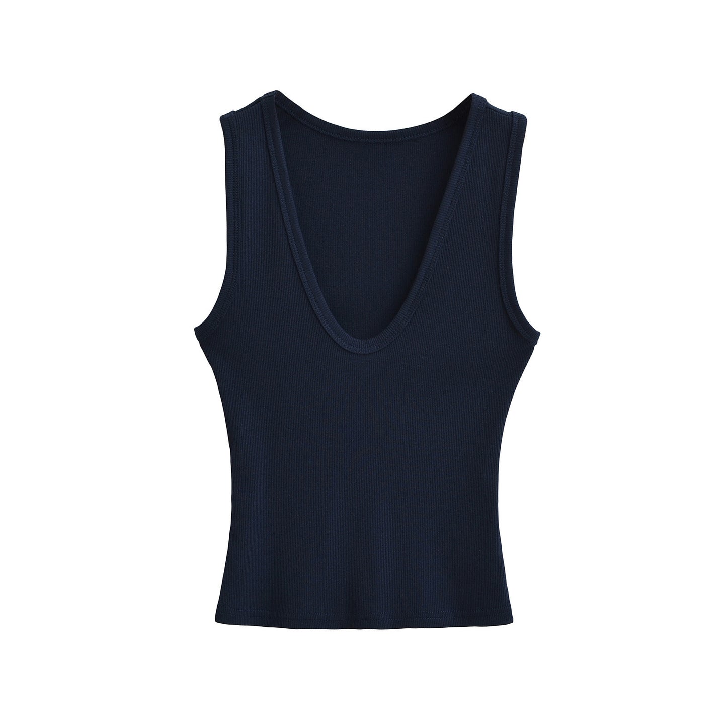 Women's Deep U-neck Vest Short Top