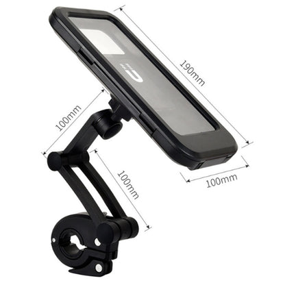 Motorcycle Phone Holder Waterproof Sensitive TPU Touch Screen 360° Rotation Bike Navigation Mount