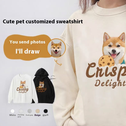 Pet Custom Hoodie Long Sleeve Autumn Winter Cats And Dogs To Figure Custom