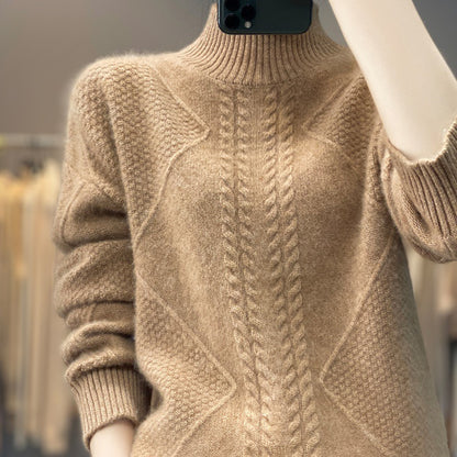 Half-high Collar Women's Short Cashmere Sweater