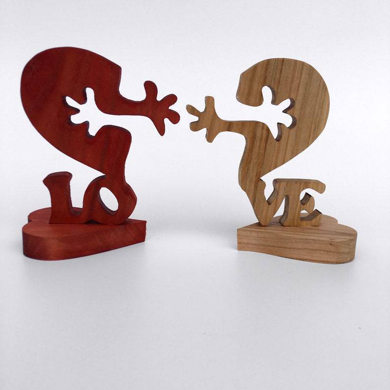 Valentinstag Geschenk Holz Herz Liebe Desktop Ornament Holz Dekoration