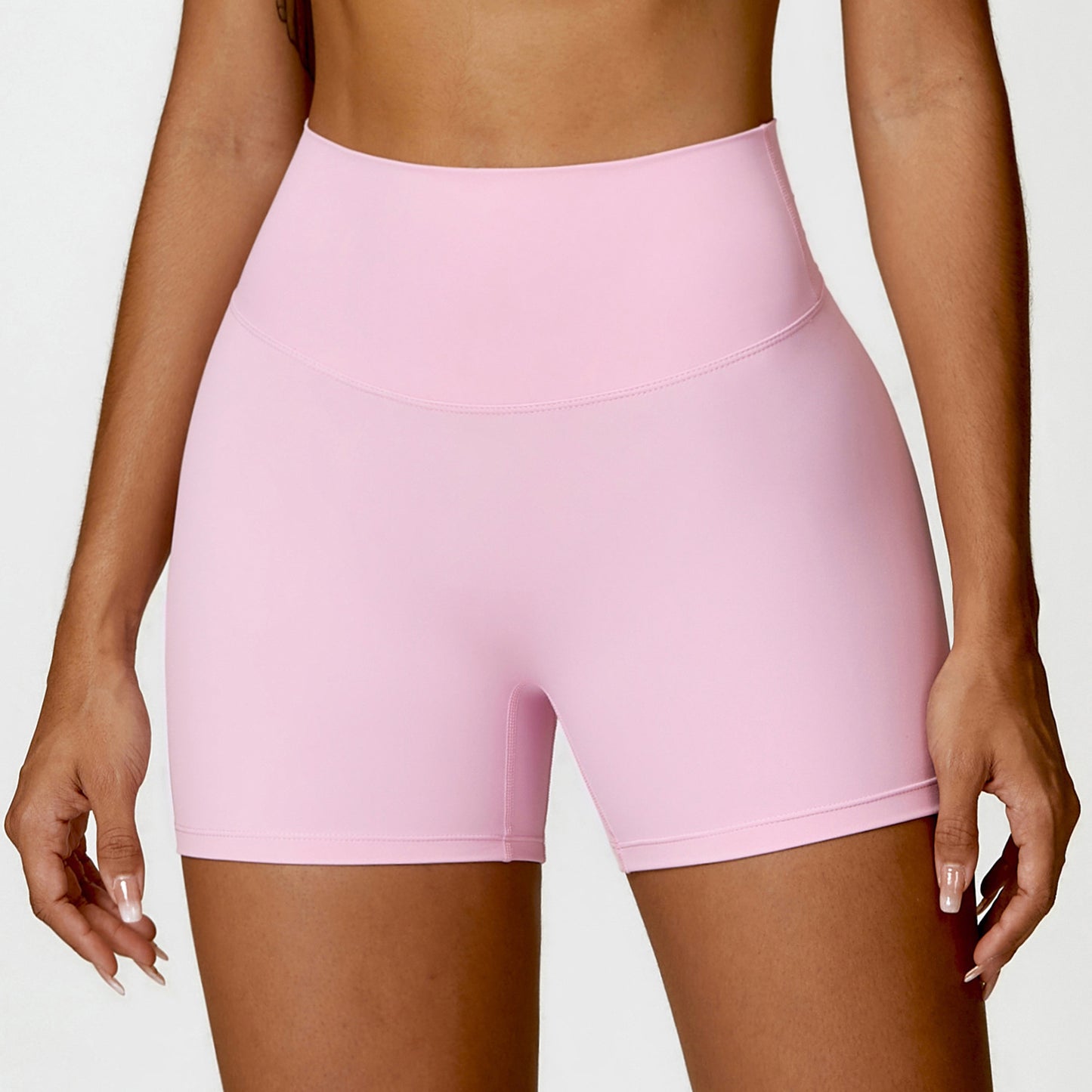 Running Fitness Tight Sports Brushed High Waist Yoga Shorts