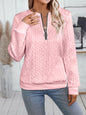 Casual Neckline Long-sleeve Zipper Sweaters Women's Clothing