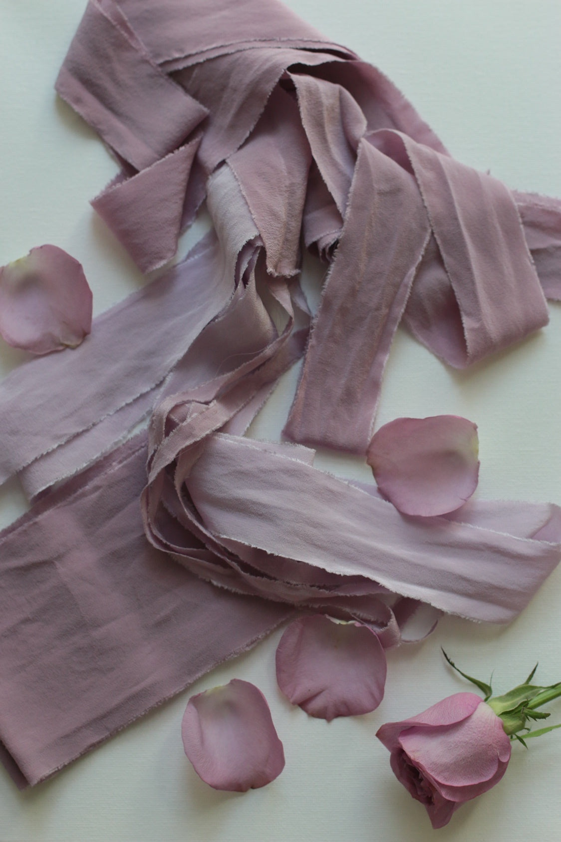 Handmade Botanical Dyed Raw Edge Vintage Wedding Ribbon