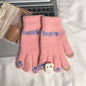 Autumn And Winter New Fleece-lined Warm Women's Touch Screen Gloves