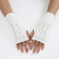 Knitted Half Gloves Female Cute Winter Open Finger Half Finger Student Male And Female Couple Wool