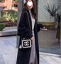 Mink-like Wool Cardigan Loose Size Thickened Mid-length Idle Style Knitted Coat