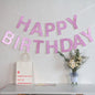 Happy Birthday Letter Flag Party Background Wall Decoration