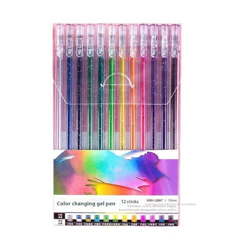 Shiny Crystal Gel Pen Fluorescent Pen Set