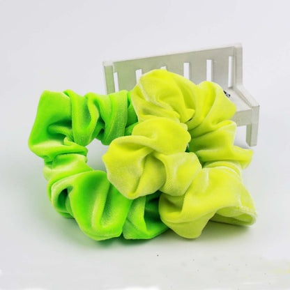 Fluorescent Color Updo Hair Ring Women's Flannel