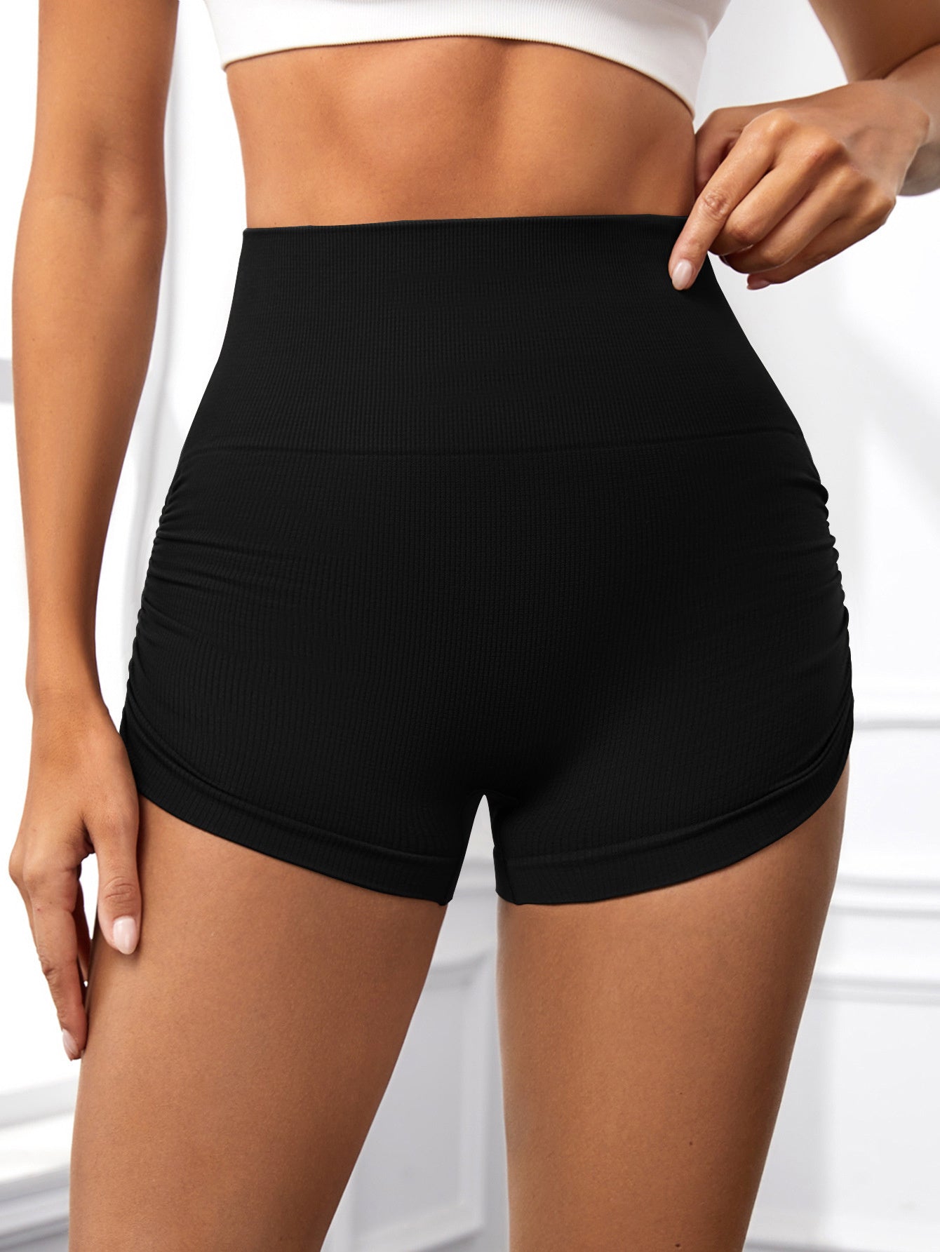 Workout-Shorts für Frauen Scrunch Butt Lifting hohe Taille Yoga Gym nahtlose Booty Biker Shorts