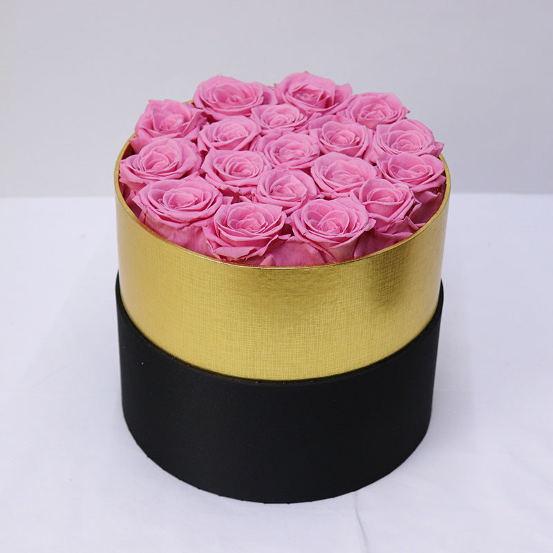 Immortal Flower Hug Bucket 18 Roses Box Mother's Day Tanabata Valentine's Day Gift