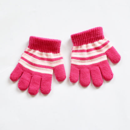 Autumn Winter Thermal Velvet Knitted Gloves