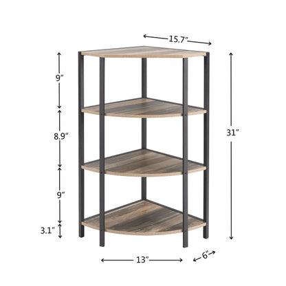 4-Tier Corner Shelf,Multipurpose Display Storage Stand For Kitchen,Home Office,living Room,Small Space