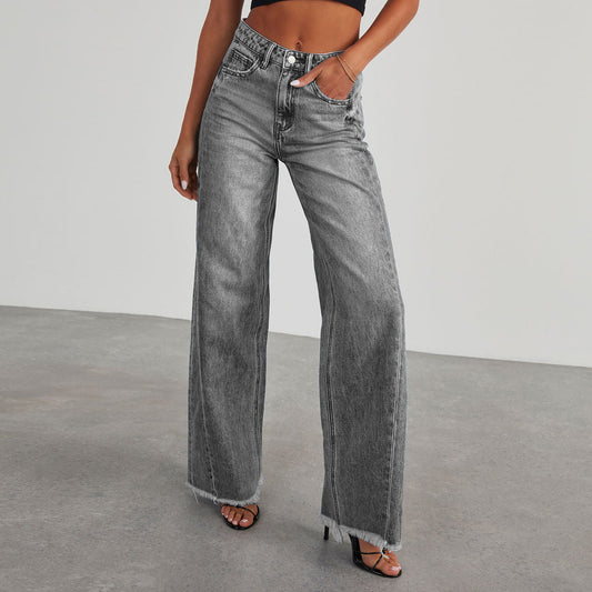 Loose Casual Straight-leg Wide Leg Mop Pants Women