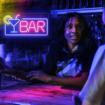 Brightly Colored Neon Advertising Lights For Bar Parties