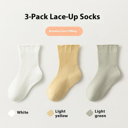 Girls' Cute Lace Baby Cotton Breathable Socks