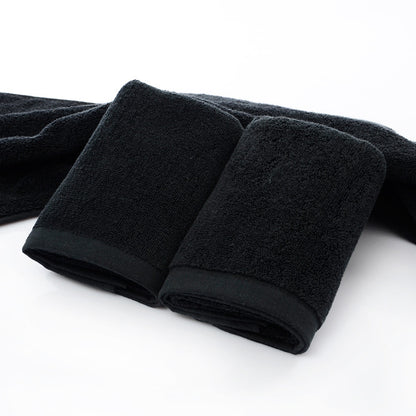 21 strands of black cotton towels