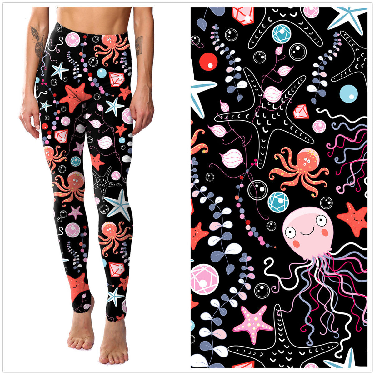 Personalized Digital Printing Kitten Leggings