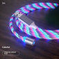 Magnetic Charging Cable Streamer Fast Charging Cable Lighting Micro USB Cable LED Magnet Charger Type-C Cable