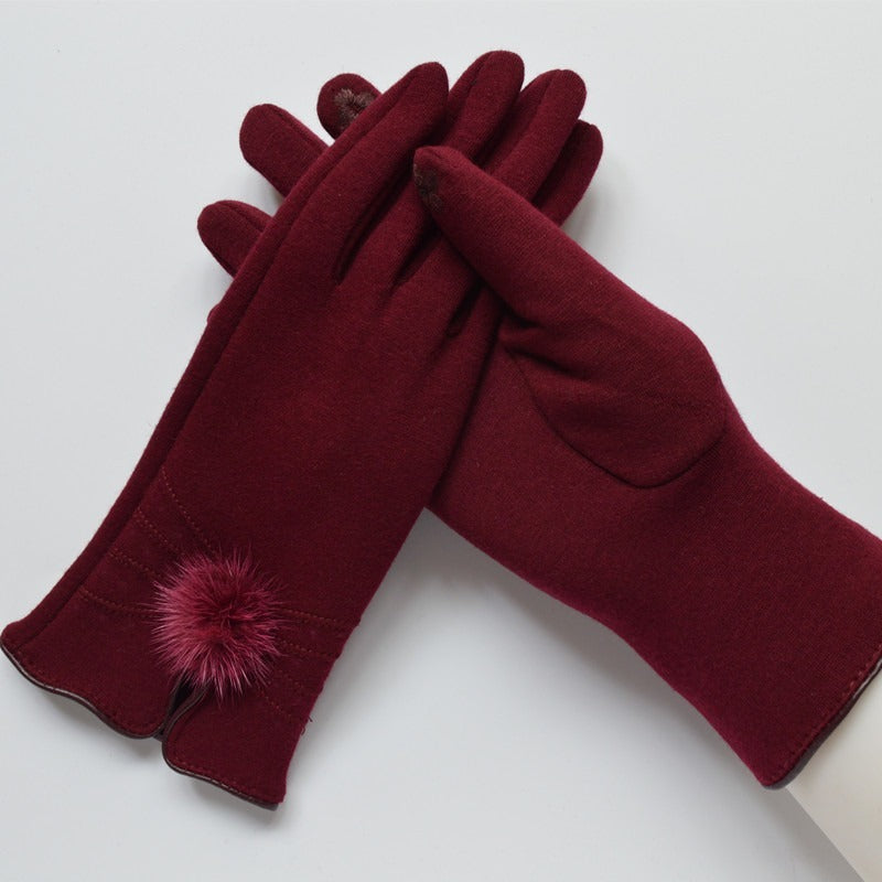 Women's Winter Warm Spun Velvet Gloves