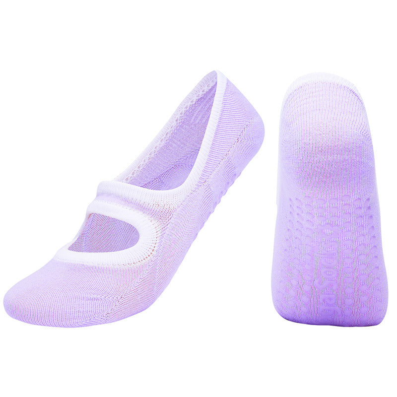 Female Simple Plus Size Backless Invisible Yoga Socks