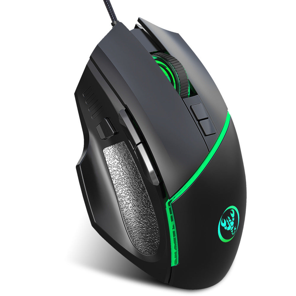 New wired 6400dpi adjustable lighting gaming mouse