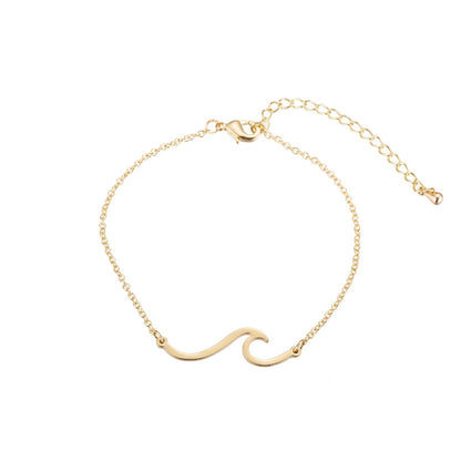 Women's Fashion Simple Wave HAILANG Necklace Bracelet