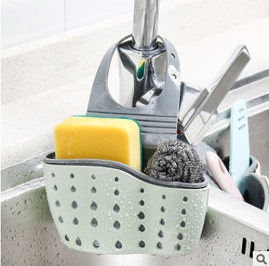 Kitchen Drain Holder Rubber Sponge Storage Rack Basket Wash Cloth Organizer Bathroom Toilet Soap Shelf