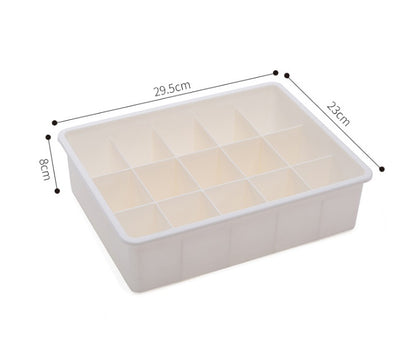 Creative multi-grid household plastic covered underwear drawer finishing box bra underwear socks storage finishing box