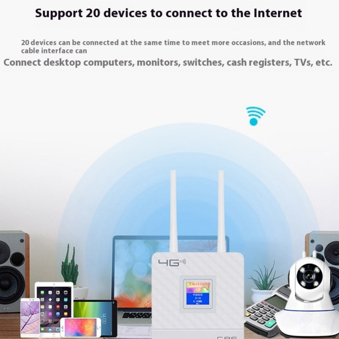 LTE-Router mit gemeinsam genutztem Display für das Homeoffice