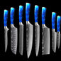 8-inch Chef Knife with Blue Resin Handle