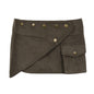 Waste Soil Style Metal Decorative Mini Hip Skirt For Women