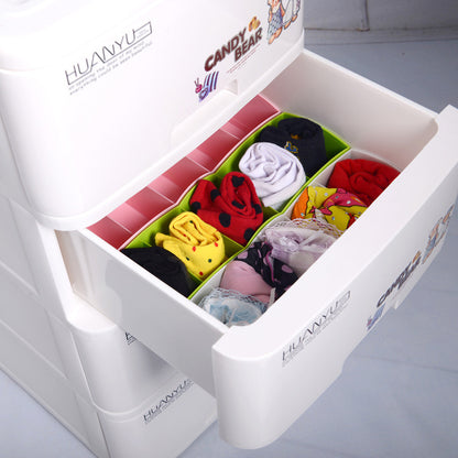 5 Grid underwear panties socks storage box plastic household finishing box