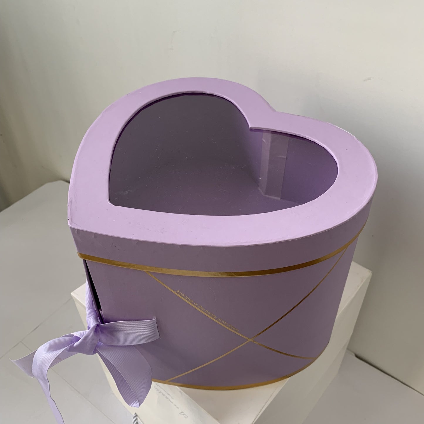 Double Layer Revolving Flower Box With Heart-shaped Window