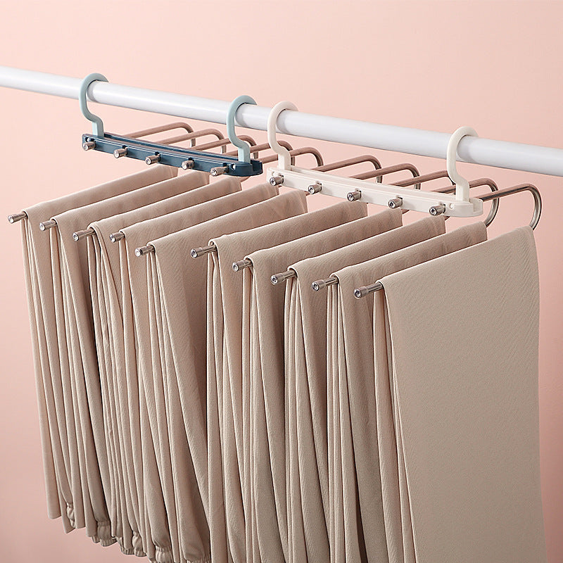 Folding multifunctional multi-layer pants rack