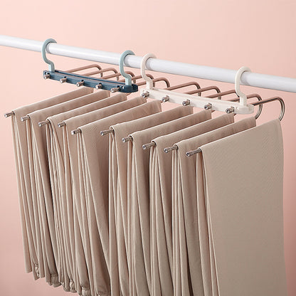 Folding multifunctional multi-layer pants rack