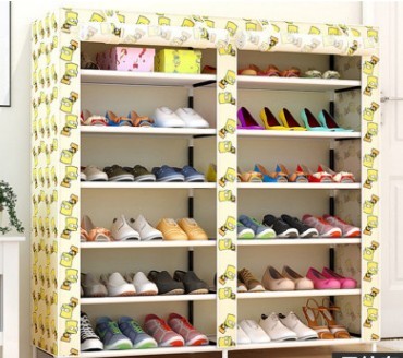 Actionclub Thick Non-woven Double Row Multi-layer Shoe Cabinet Shoe Rack Storage Shoe Organizer Shelves DIY Home Furniture