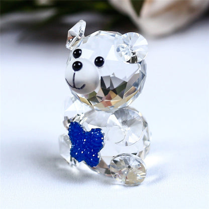 Cute Bear Crystal Figurine