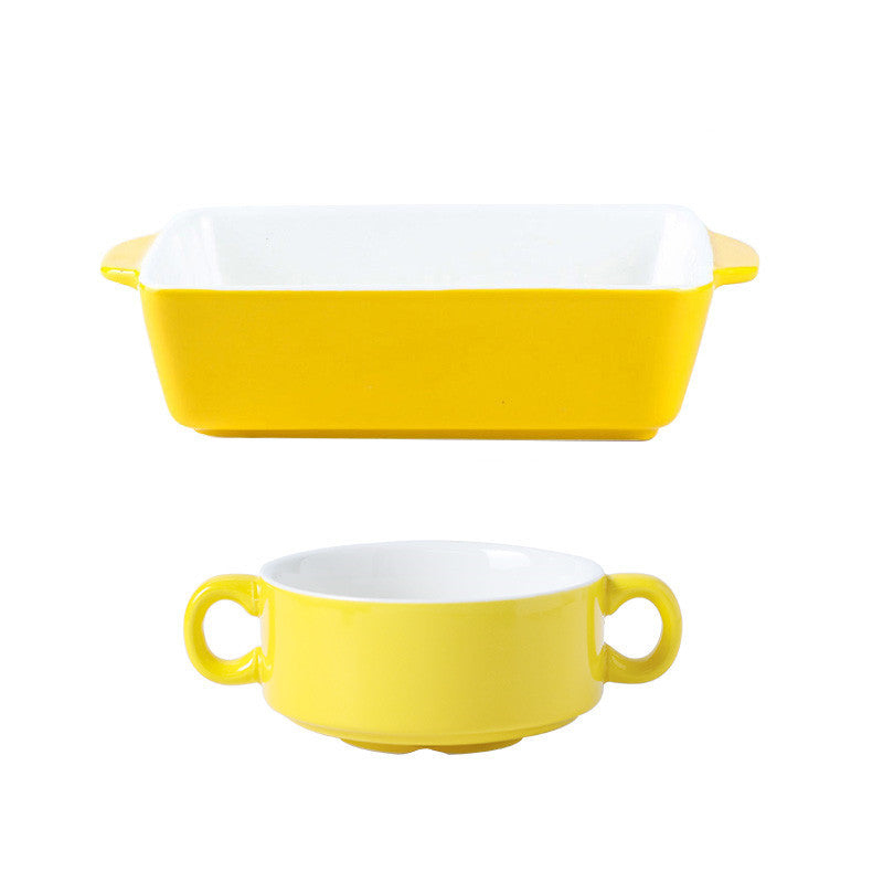 Ceramic baking bowl tableware combination set