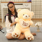 Lingjun Teddy Bear Plush Doll Music Glowing Hugging Bear