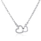 Love Necklace Temperament Double Peach Heart Pendant Clavicle Chain