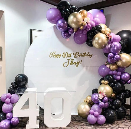 Ins Metal Purple Gold Balloon Arch Wedding Baby Shower Birthday PartyLayout Decoration Balloons