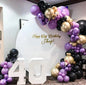 Ins Metal Purple Gold Balloon Arch Wedding Baby Shower Birthday PartyLayout Decoration Balloons