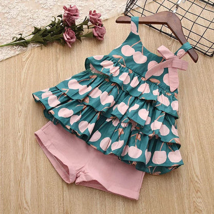 Kids Girls Clothes For Baby Girl Kids T-Shirt Shorts Suit